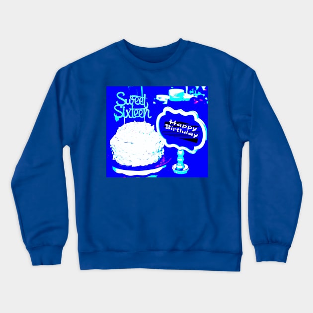 Happy Birthday Sweet Sixteen Crewneck Sweatshirt by Shell Photo & Design